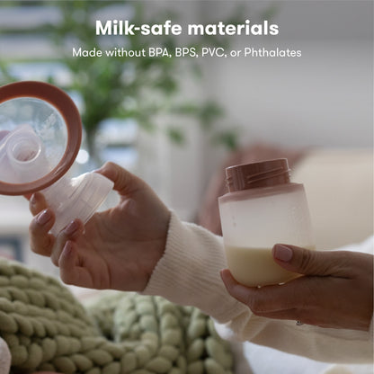 2-in-1 Manual Breast Pump Silicone Bottle + Replacement Lid